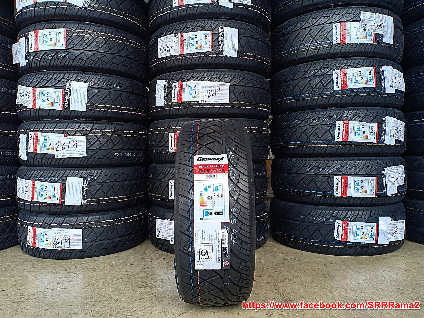 GRIPMAX BLACK PANTHER 245/45R18 ยางใหม่ขอบขาว
