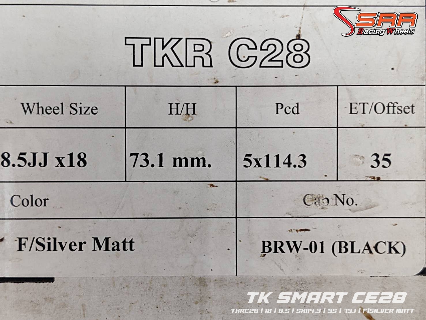 CE28 ล้อไทย ขอบ18 กว้าง8.5 5H114.3 ET35 F/SILVER MATT ชุด 14,000฿