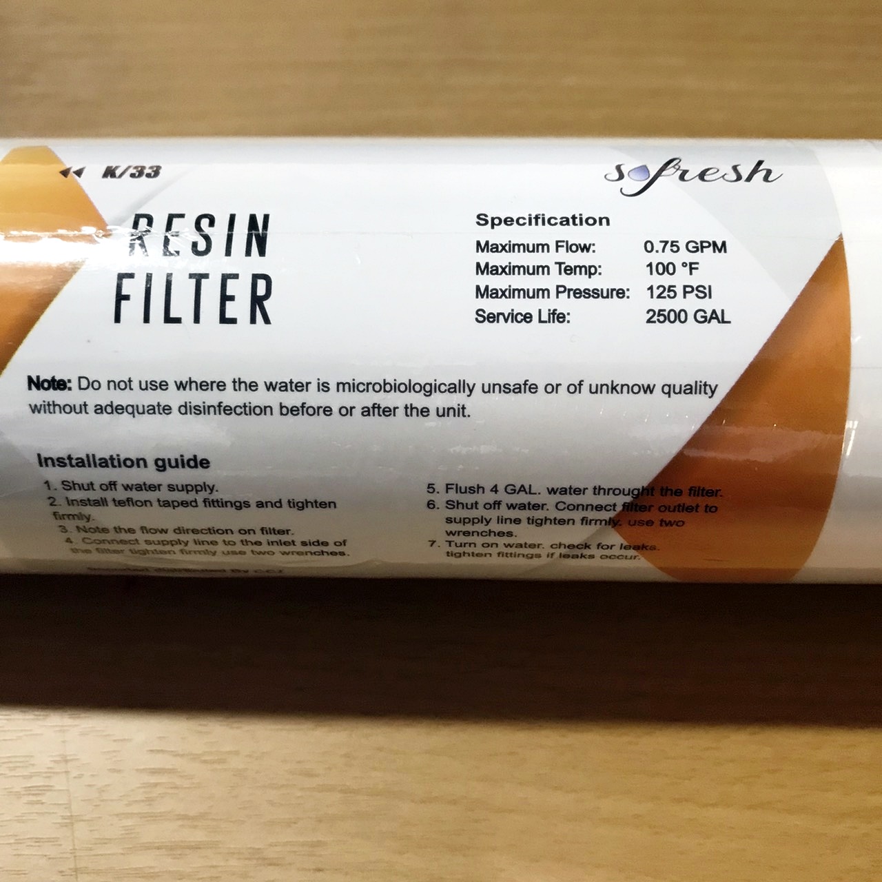 ไส้กรอง Resin (Softener) 11 นิ้ว หัวเกลียว 1/4" (2หุน)