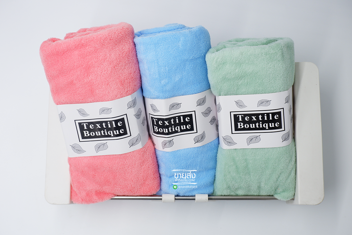 ผ้าเช็ดตัวขนเป็ดสีพื้น 140x70cm (1โหล)