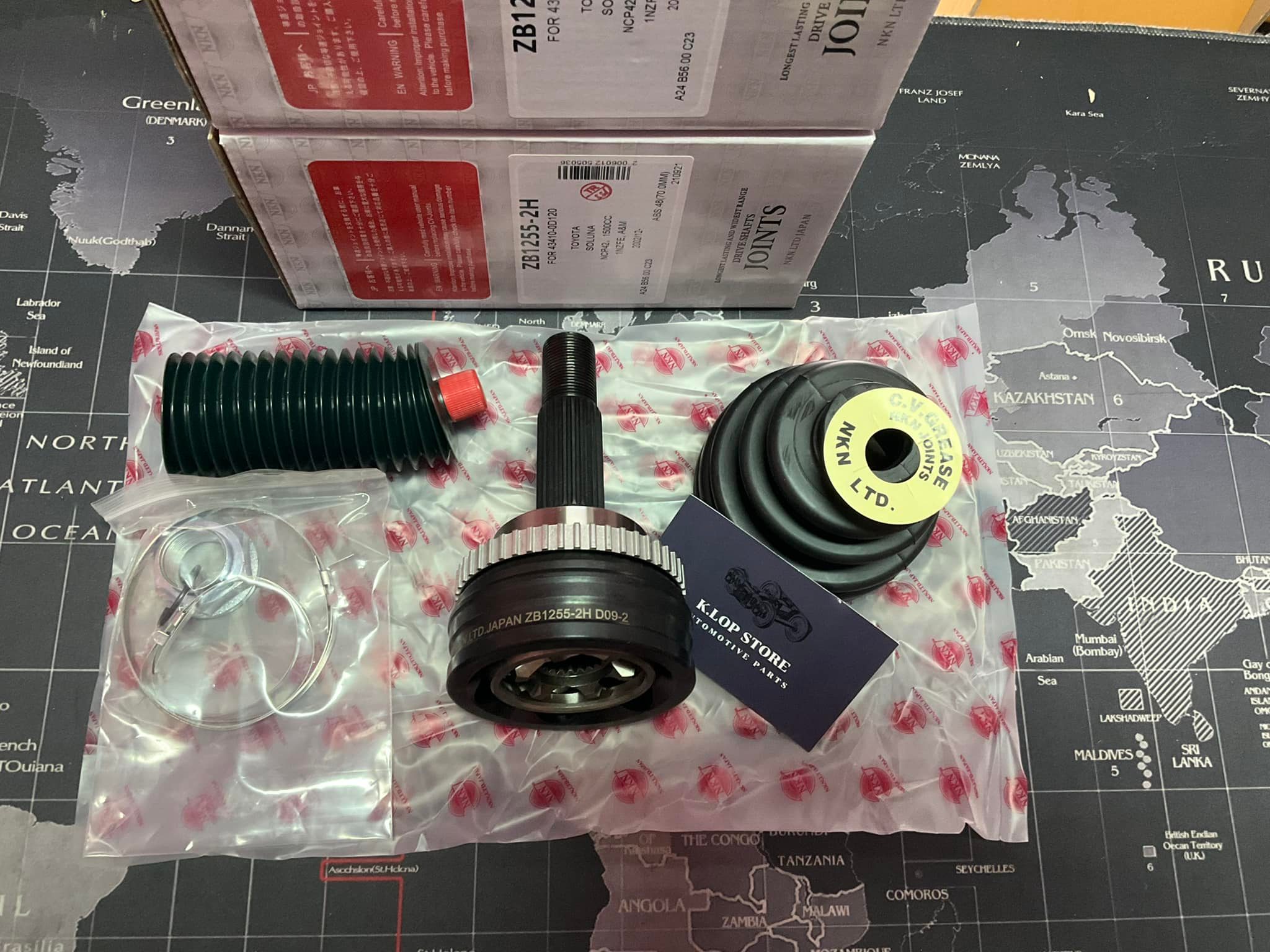ZB1255-2H ชุดหัวเพลาขับ-นอก-แท้ญี่ปุ่น TOYOTA VIOS 1.5 (XP40) ปี2002-2007 มี ABS