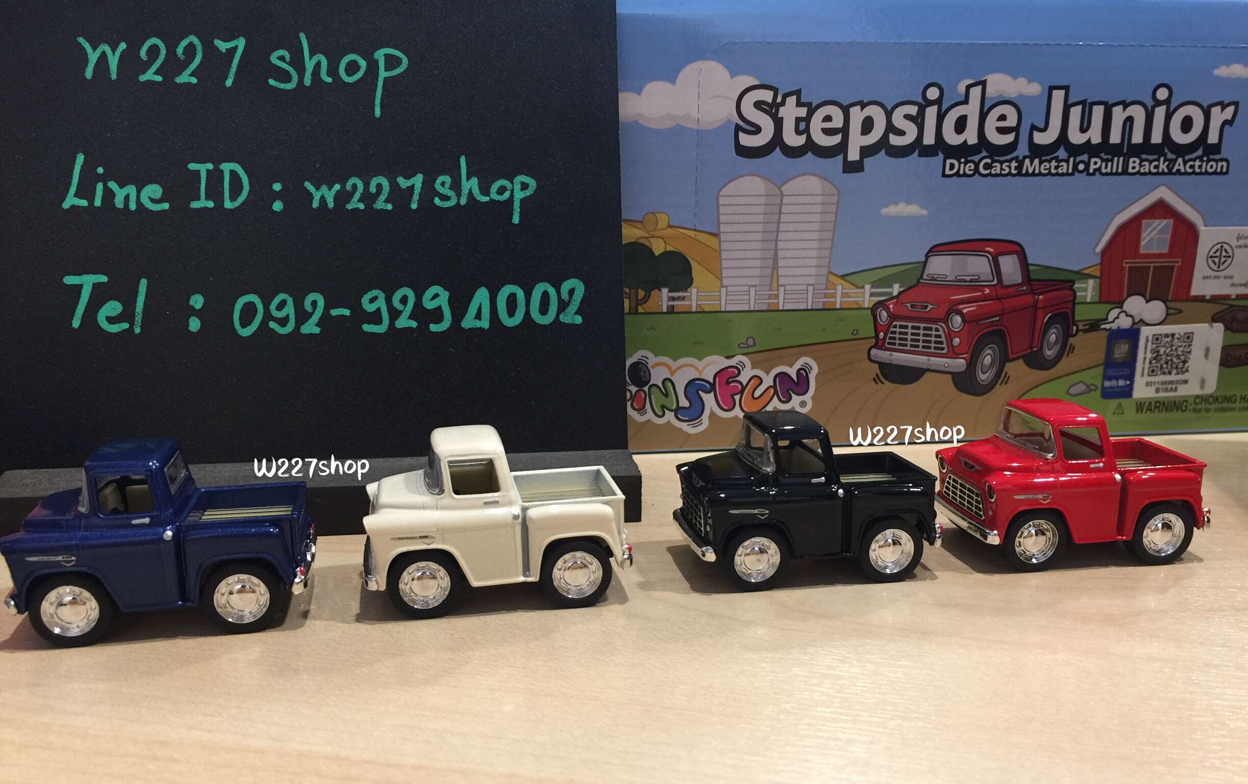โมเดลรถเหล็ก รถกระบะ Stepside Junior ขนาด 2 นิ้ว กดลาน (ปลีก-ส่ง)
