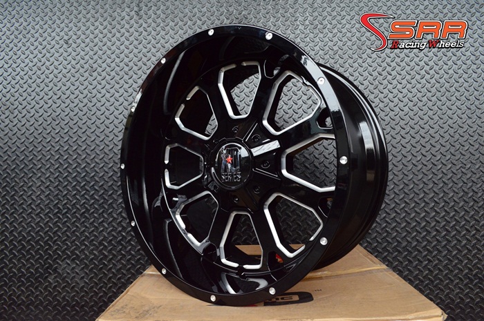 XD825 ขอบ20 นิ้ว GLOSS BLACK W / MILLED ACCENTS