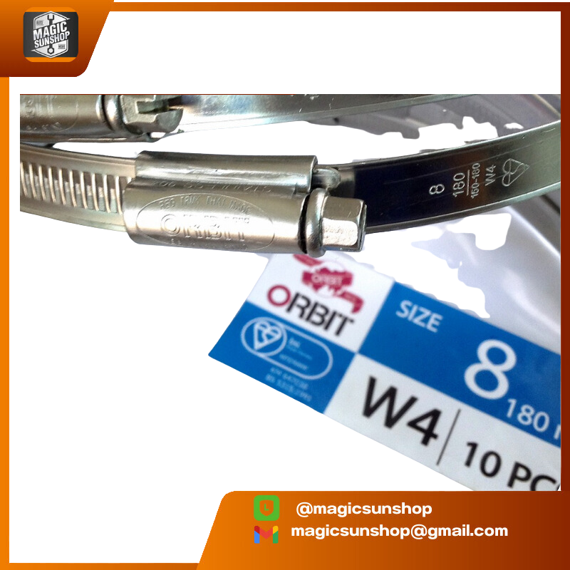 ORBIT เข็มขัดรัดท่อ OB-W4 SIZE 180 mm 180 mm