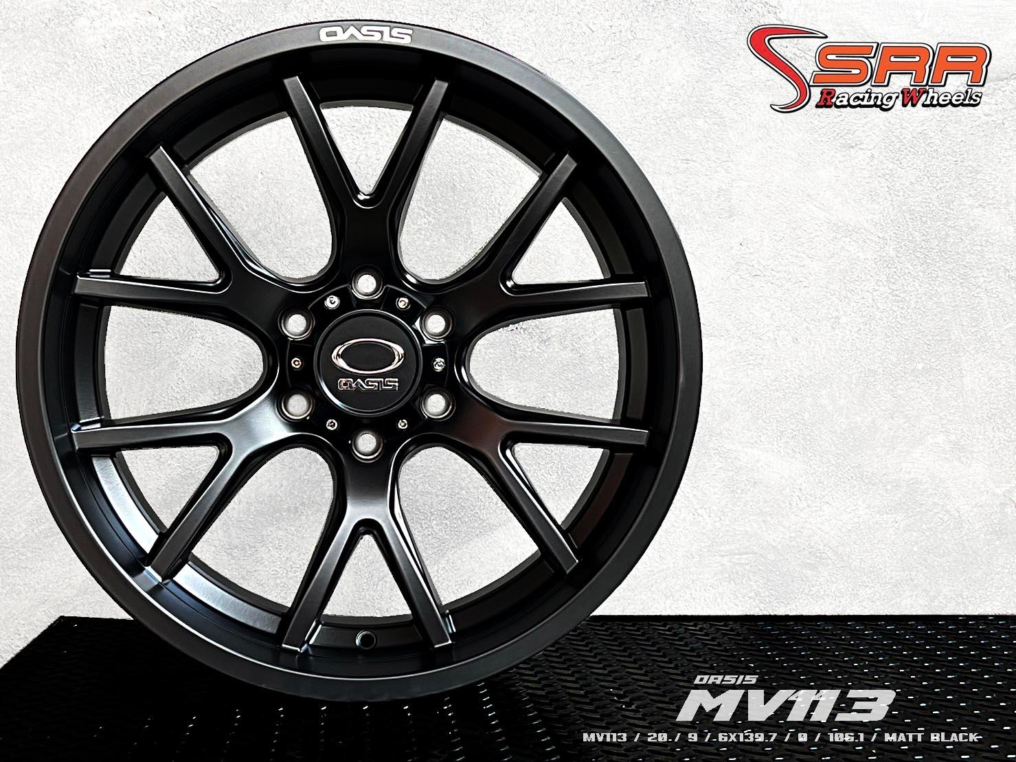 OASIS MV113 ขอบ20 กว้าง 9นิ้ว 6x139.7 ET0 MATT BLACK ราคาพิเศษ