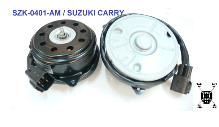 มอเตอร์พัดลม-แผงหม้อน้ำ (รหัสสินค้า SZK-0401-AM) SUZUKI CARRY