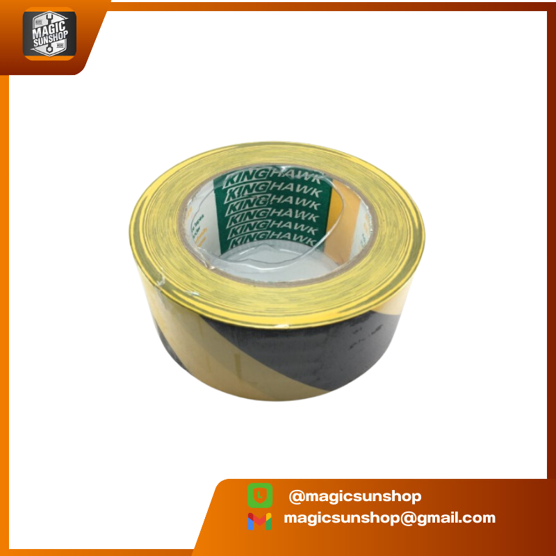 905650 KINGHAWK เทปตีเส้นพื้น PVC FLOOR 2นิ้ว ยาว 33เมตร สีเหลือง/ดำ 48 mm x 33 mt เหลือง/ดำ