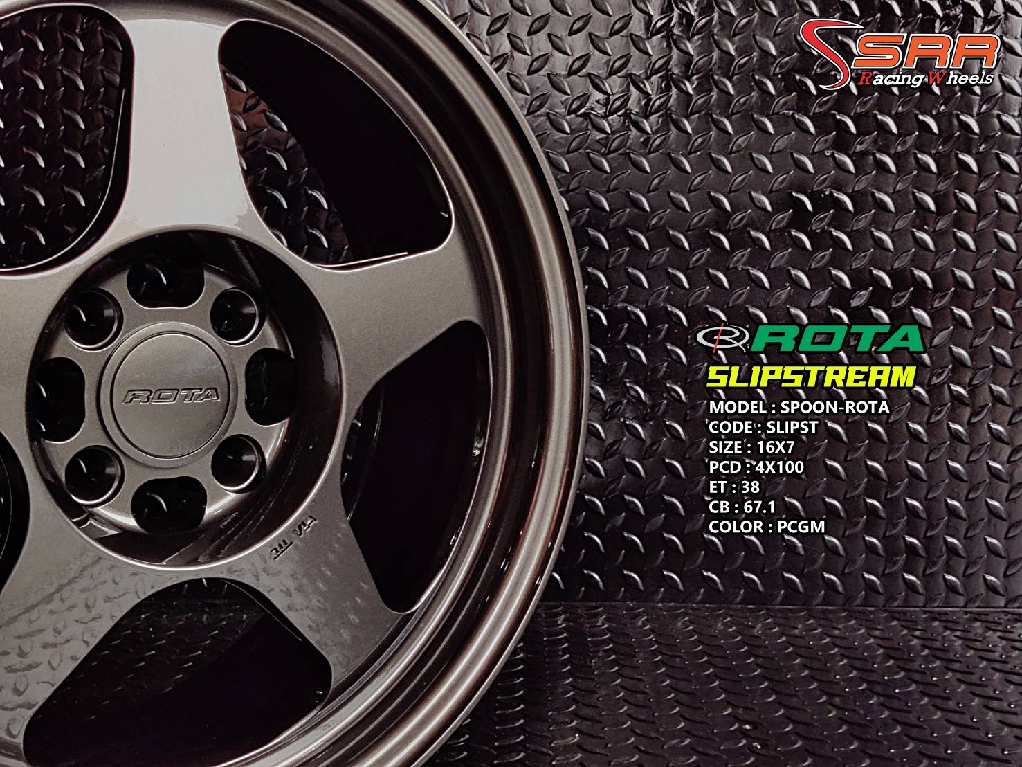SPOON ROTA ขอบ16x7 4H100 ET38 PCGM ราคาพิเศษ