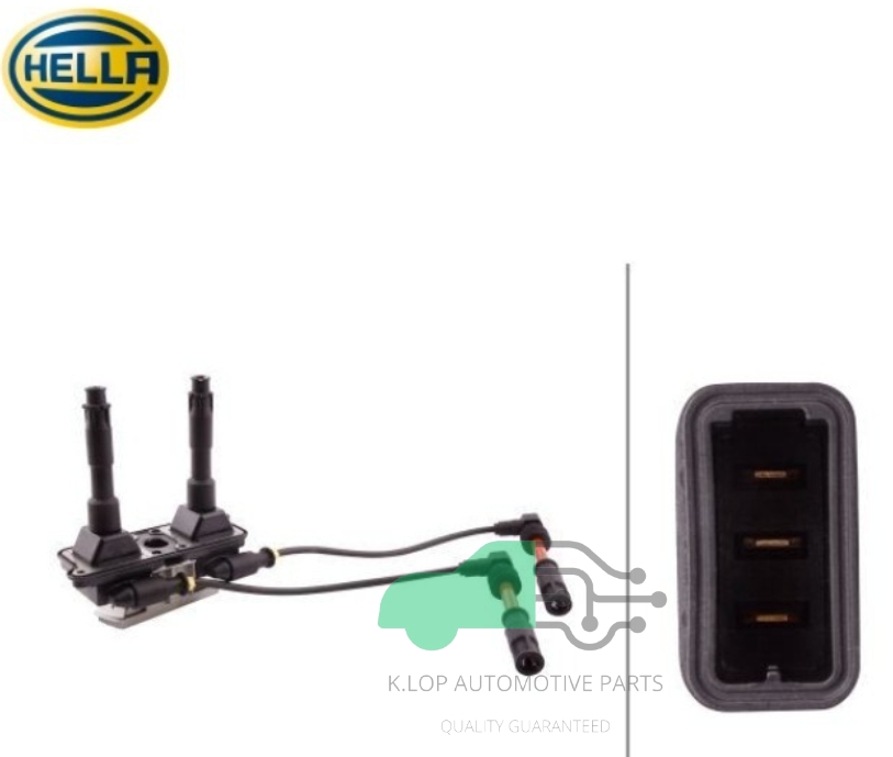 คอยล์จุดระเบิด VW Passat 1.8/ A4 1.8 ยี่ห้อ Hella OE NO. 058 905 101A