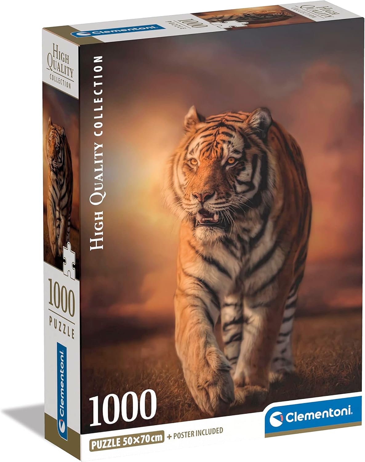 Clementoni - Tiger (Compact Box + Poster Included) 1000 pcs.