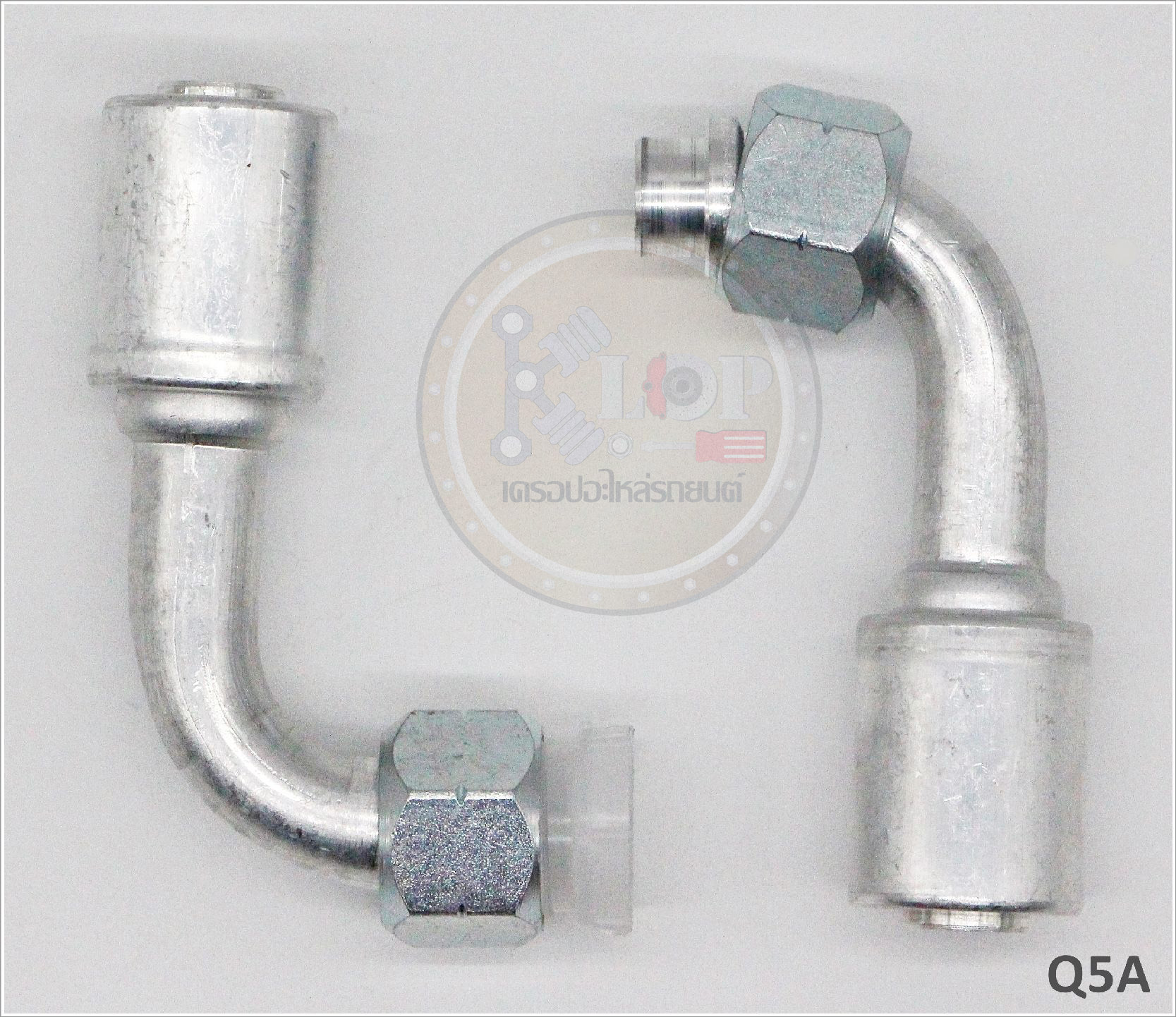 Q5A พิตติ้ง 5/8นิ้ว - 90องศา KIKI R134a (ปลอกอลูมิเนียม) (Vinn)