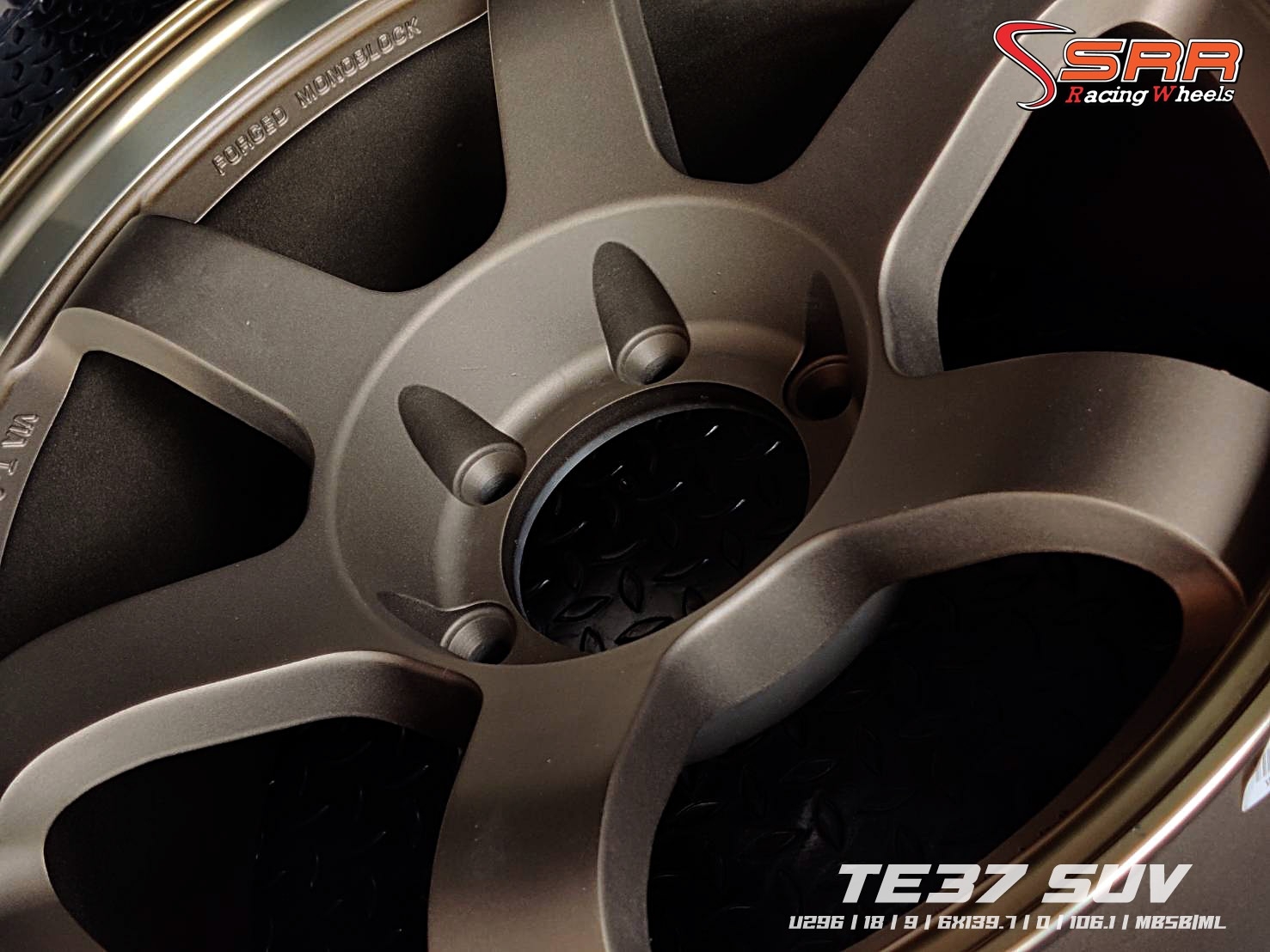 TE37 SUV U296 ขอบ18x9.0 6H139.7 ET0 MBSB/ML ชุดละ 14,000฿