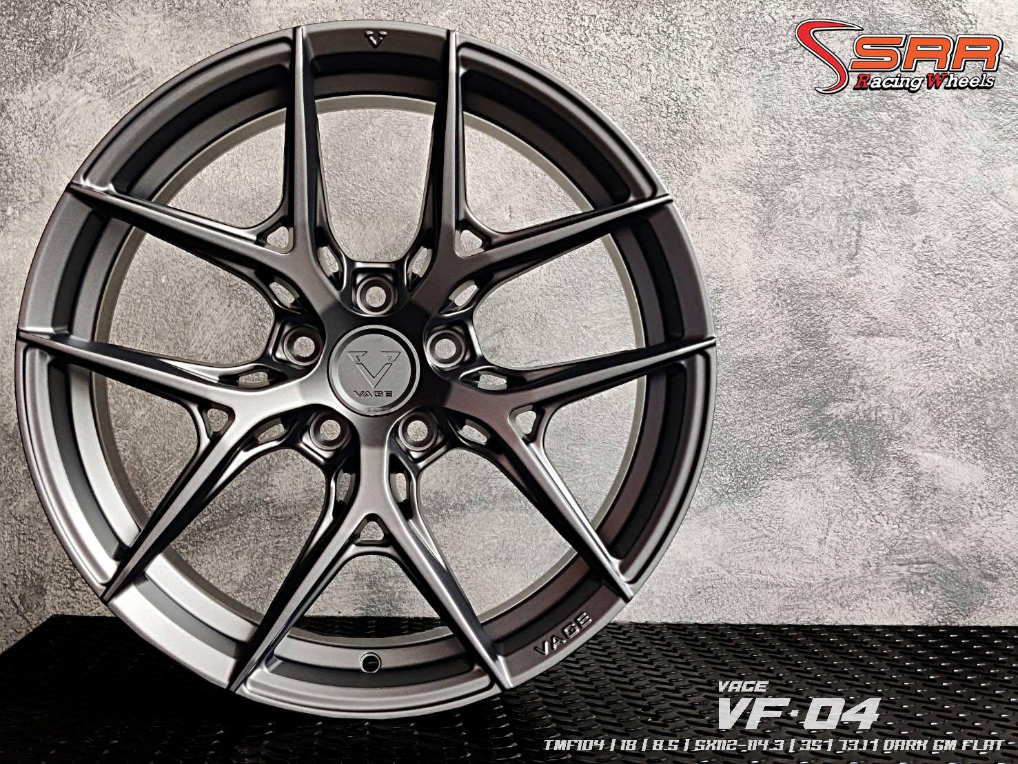 VAGE VF-04 ขอบ18 5H112/114.3 ET35 DARK GM FLAT ราคาพิเศษ