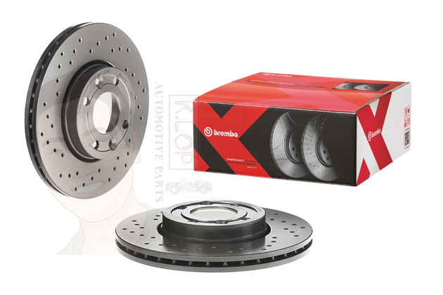 จานเบรค-หน้ารุ่น XTRA (ยี่ห้อ Brembo) ALMERA (1.2), NOTE (1.2) (HC)