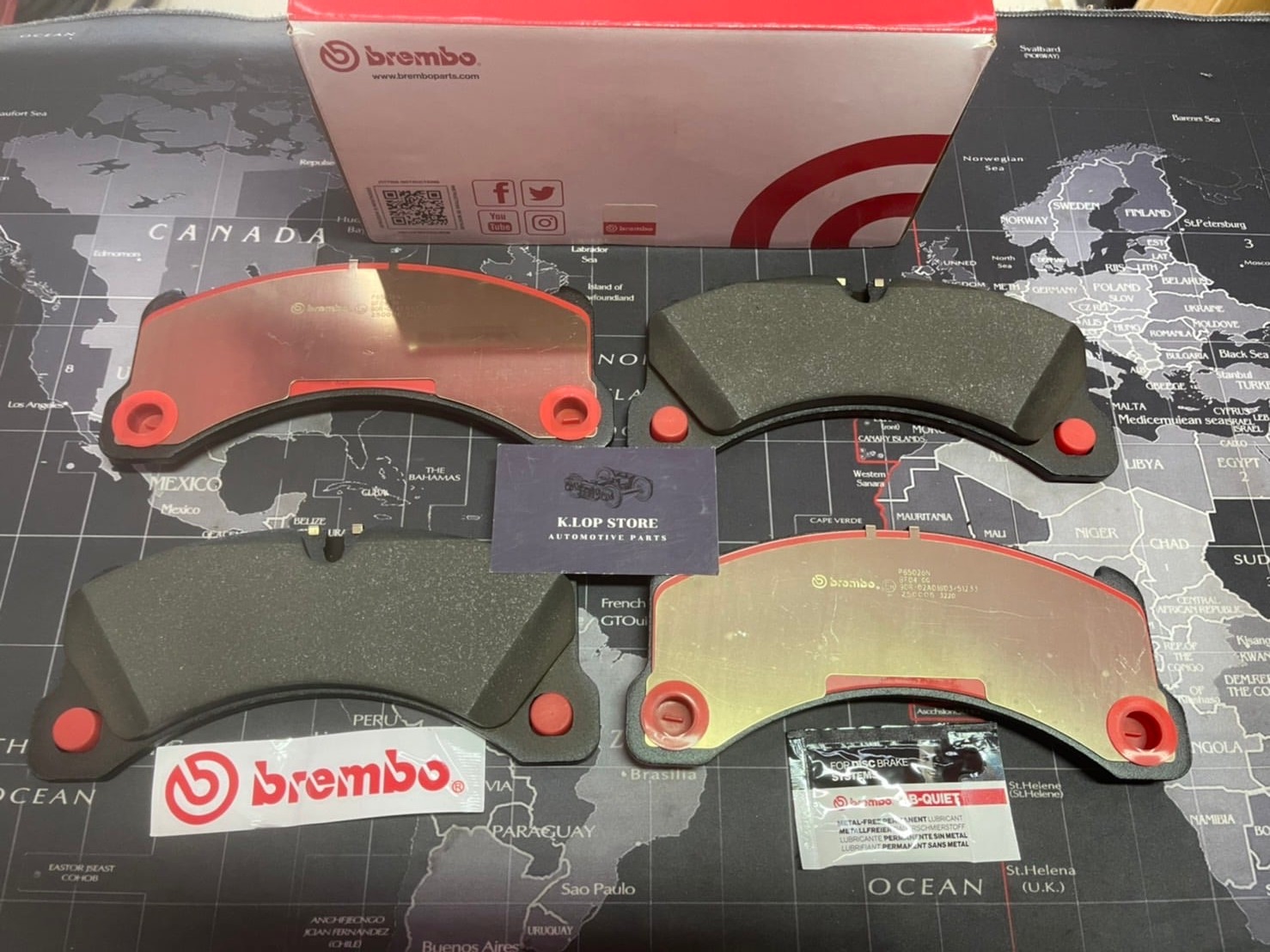 P65 026C ผ้าเบรก-F-แท้ BREMBO รุ่น Ceramic : PORSCHE คาเยนน์ Cayenne (92A) 3.0 Diesel, 3.6, 4.2 Diesel, 4.8 10-> การันตีคุณภาพมาตรฐานโดย " เครอป อะไหล่ยนต์"
