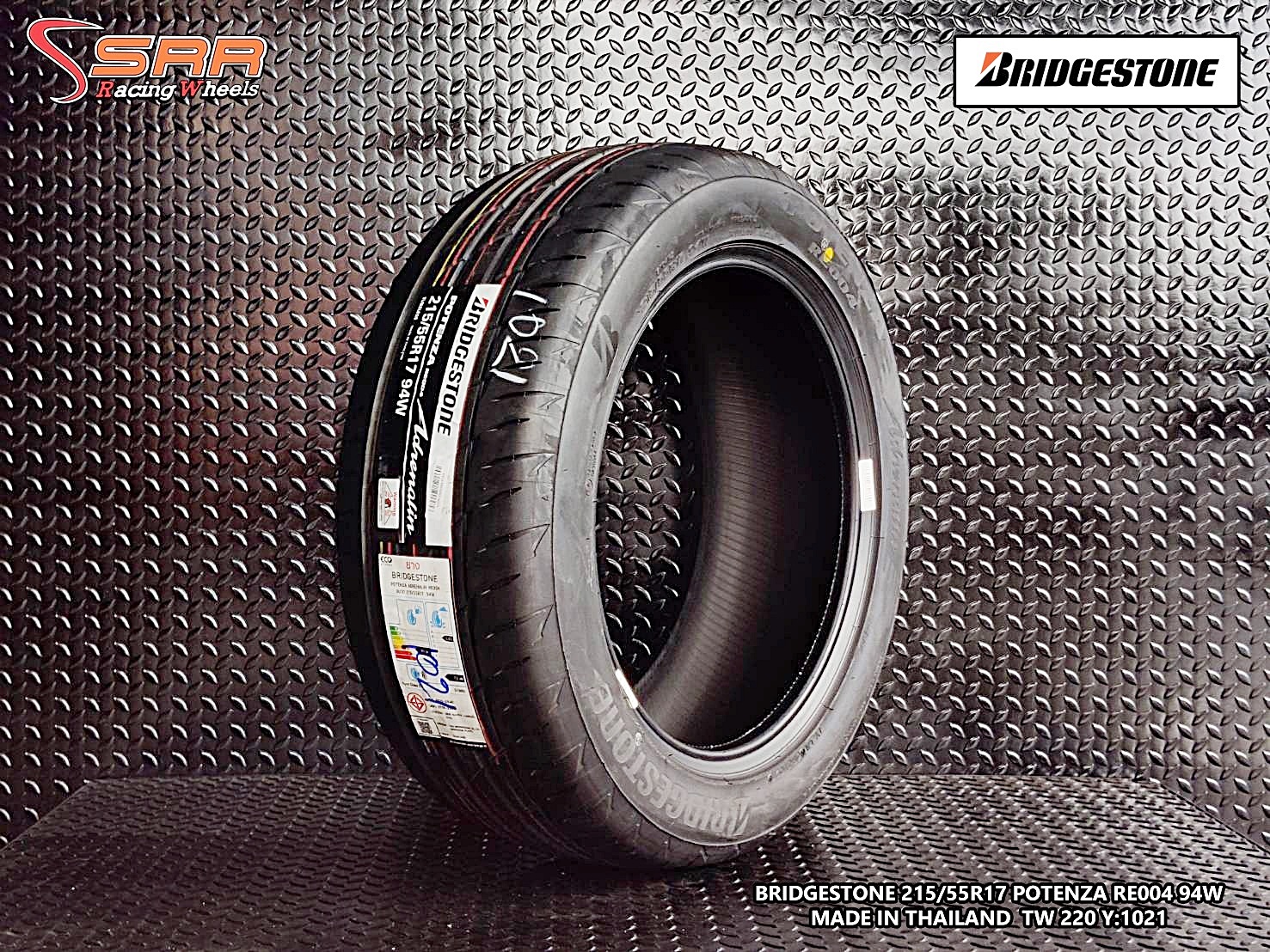 BRIDGESTONE RE004 215/55R17 ยางใหม่ปี2021 ราคาพิเศษ