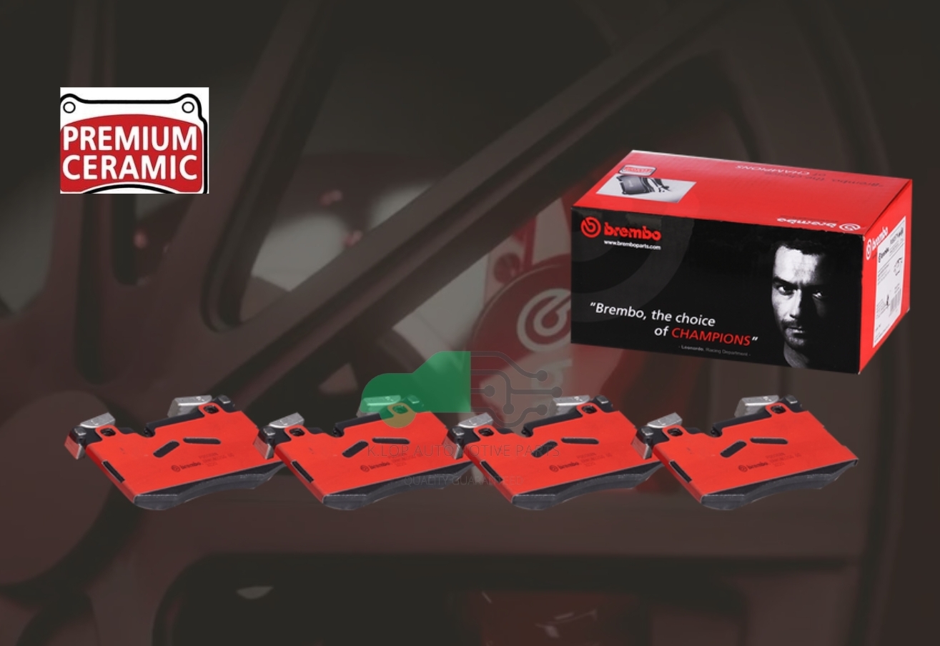 P06 068N ผ้าเบรกหน้า (แท้ BREMBO รุ่น Ceramic) MINI R56, R57 Convertible, R58 Coupe, R59 Roadster (Cooper S, JCW) #ปั้ม JCW 4 Pot