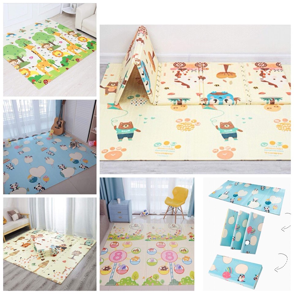 เสื่อรองคลานเกาหลี แบบพับเกาหลี 6 ฟุต ( 6 ผืน )