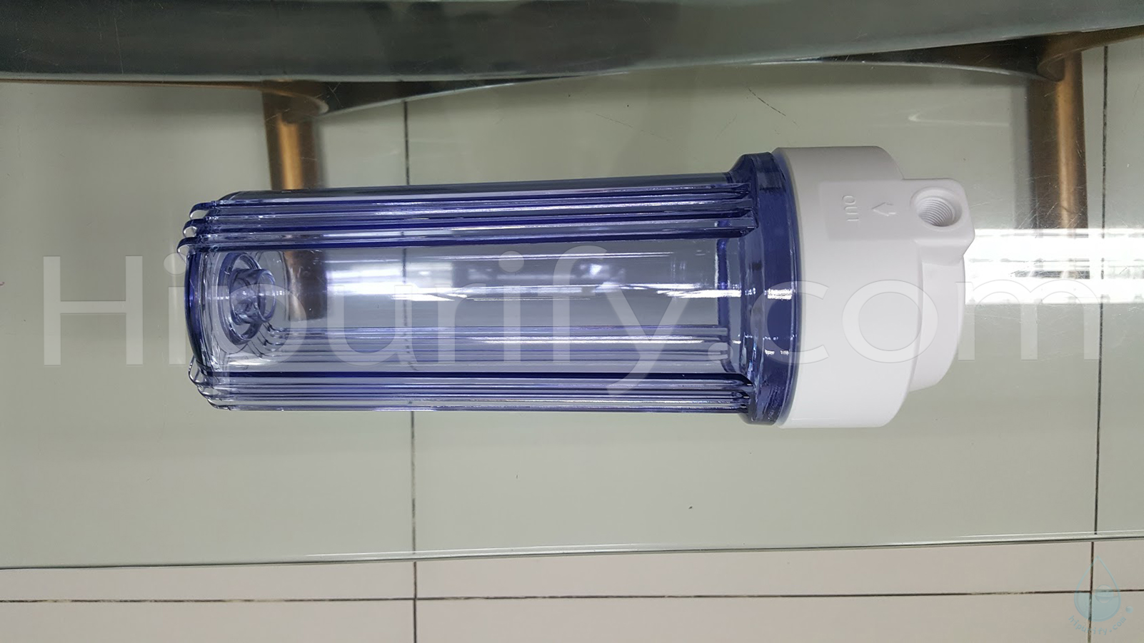 กระบอกกรองน้ำ Housing ใส 10 นิ้ว รูเกลียวพลาสติก 2 หุน ฝาขาว ชิ้น/ลัง