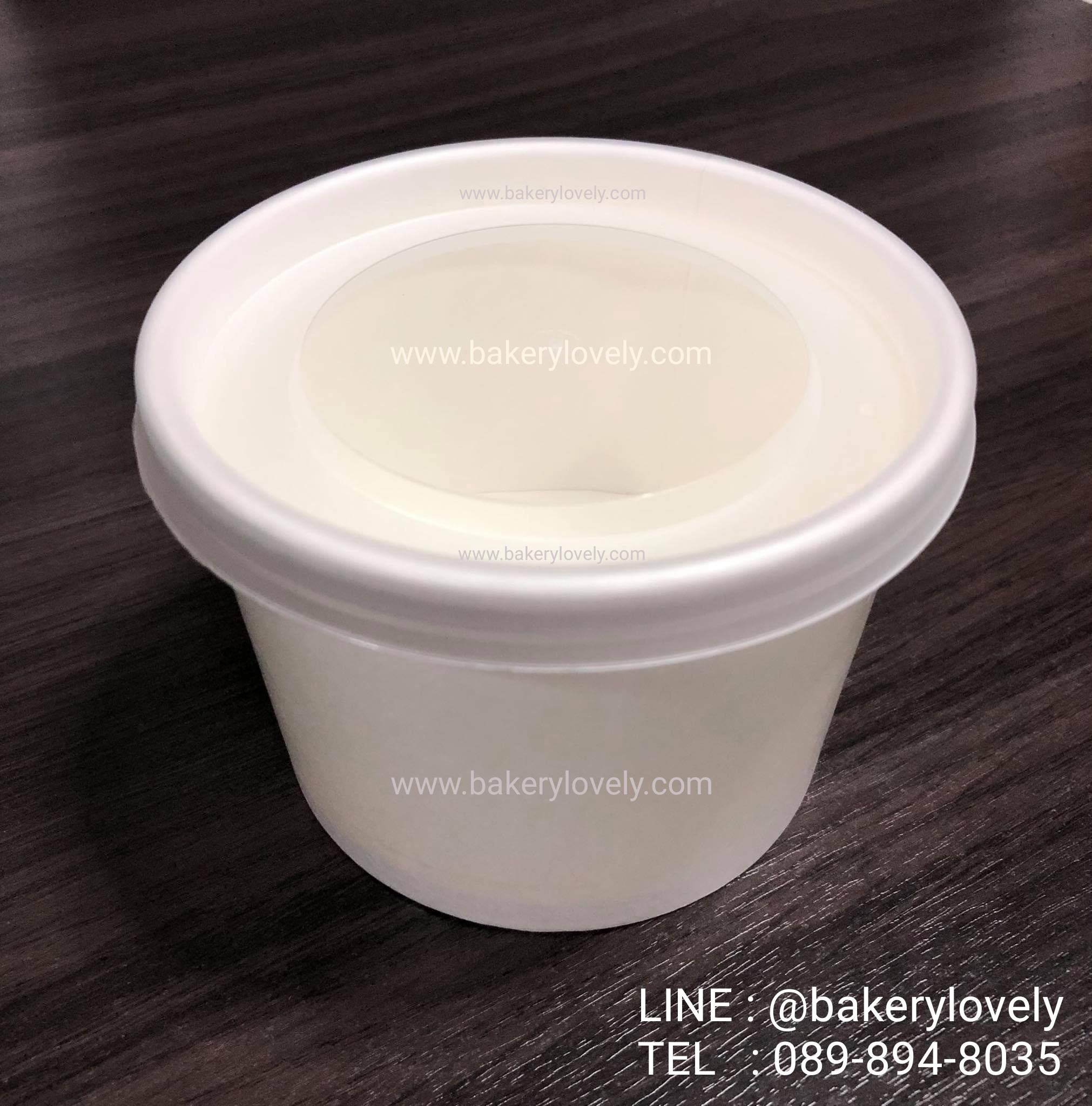 ถ้วยกระดาษ สีขาว 8 oz + ฝาพลาสติก ( เจาะรู )