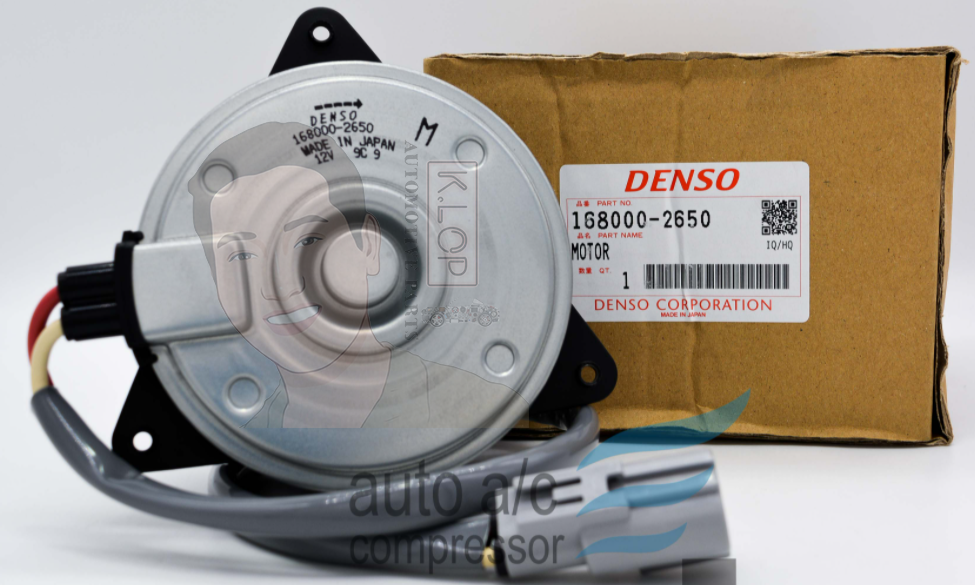 KLOP-T405-19A มอเตอร์พัดลมหม้อน้ำแท้ DENSO Toyota Picnic(ACM20/ACM21) 2003~,Toyotya Avensis(Altis) 2011~