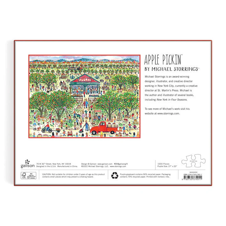 Galison - Apple Pickin by Michael Storrings 1000 pcs.