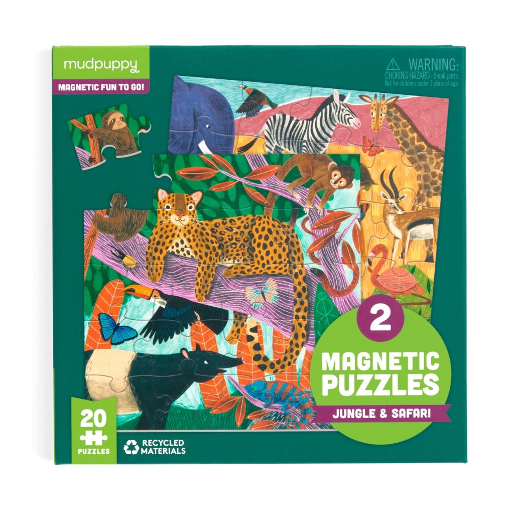 Mudpuppy - Jungle & Safari (Magnetic Puzzle) (2x20pcs.) 40 pcs.