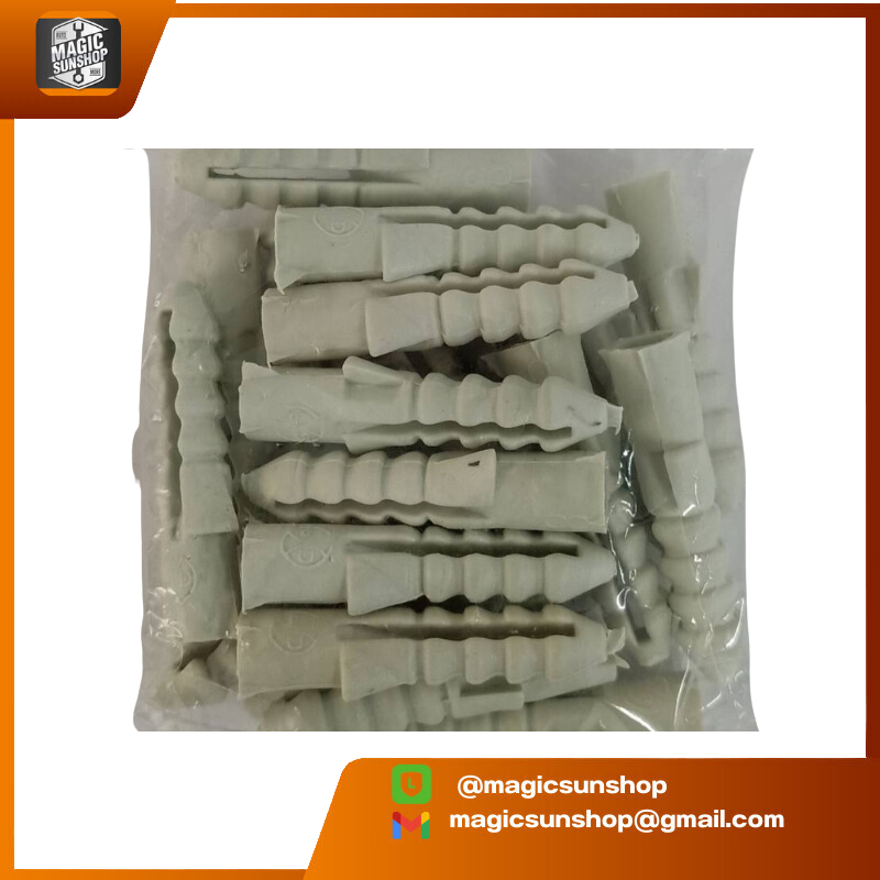ปุ๊กพลาสติก ขนาด M8x30 สีขาว**ราคาต่อถุง** 20 ตัว/ถุง M8x30 ขาว