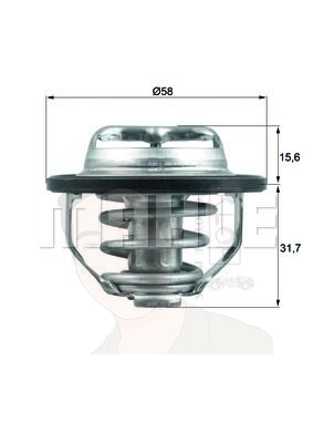 TX 122 82 วาล์วน้ำ Zafira 2.2 12622410 (ยี่ห้อ MAHLE)