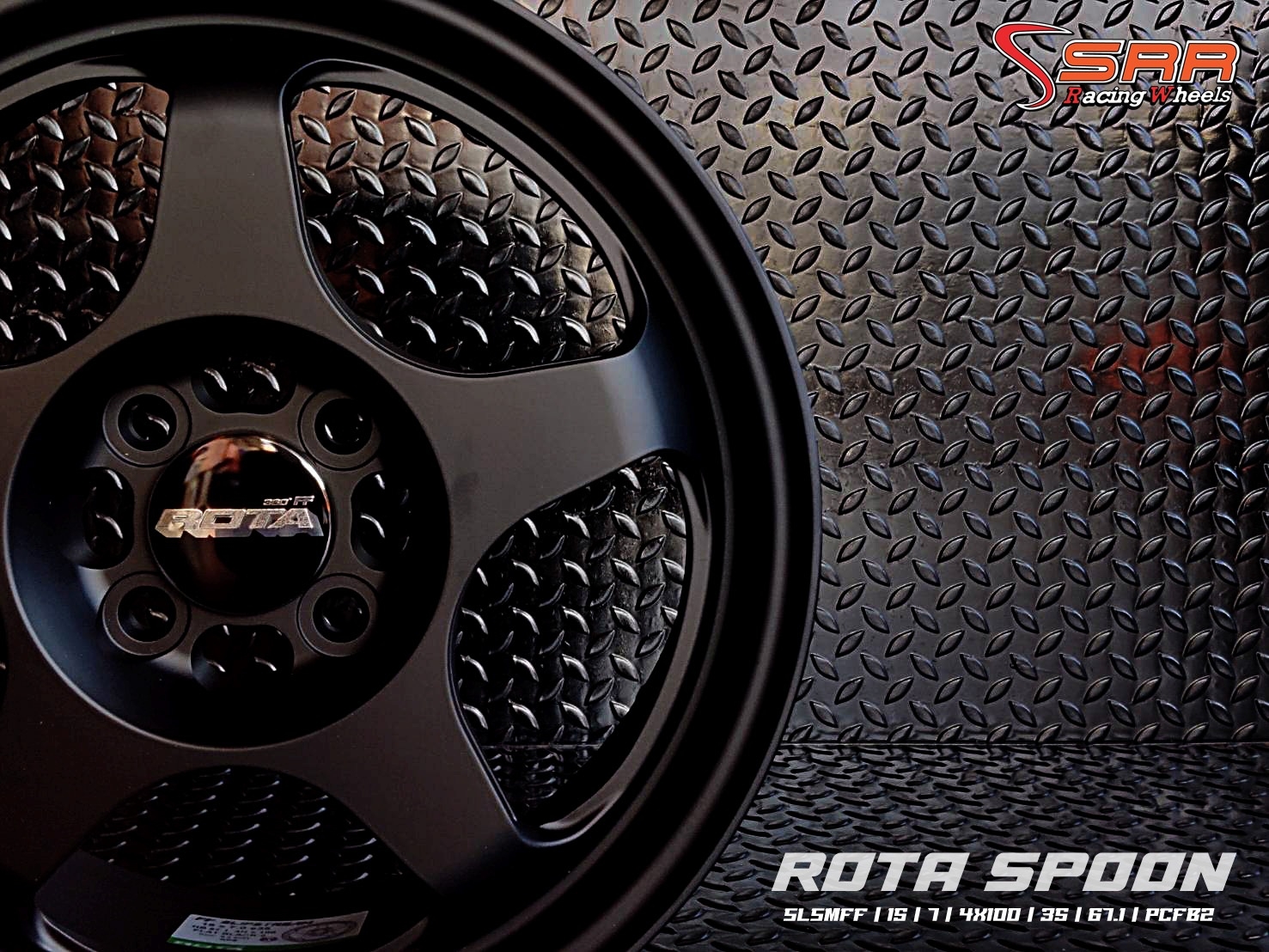 SPOON ROTA FF ขอบ15 4H100 ET35 FLAT BLACK ราคาพิเศษ