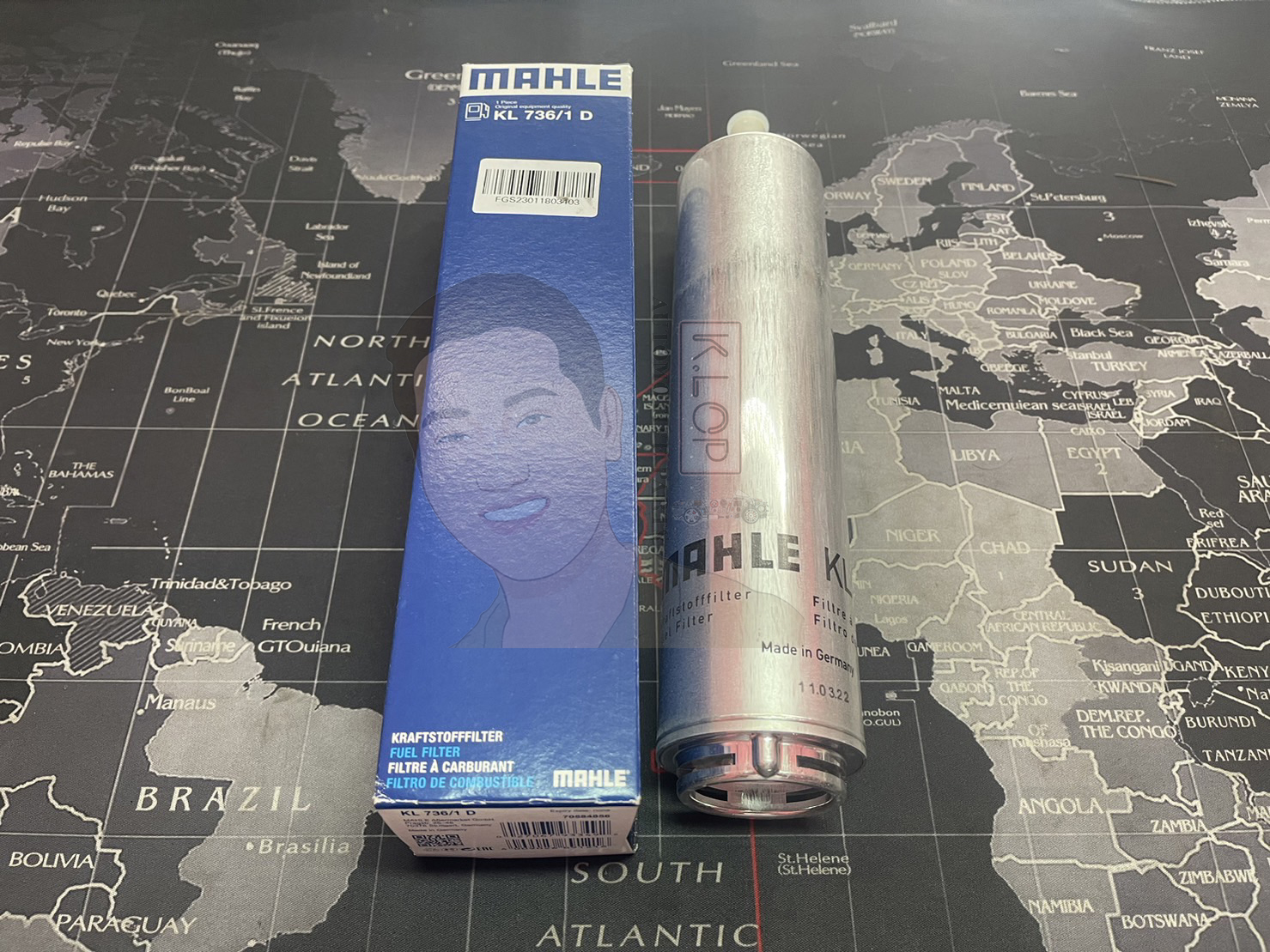KL 736-1D ไส้กรองเชื้อเพลิง (MAHLE) BMW ซีรีย์1(F20) /3(F30-34) /4(F32) ,R55-61(ดีเซล)