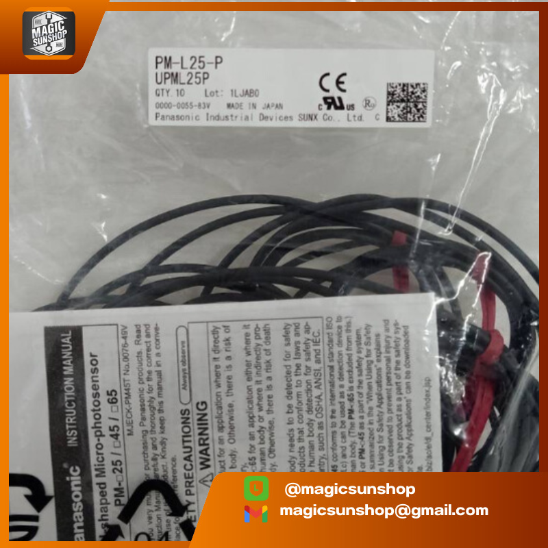 PANASONIC Photo Electric SENSOR, 6MM. PNP. 24VDC PM-L25-P