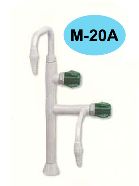 ก๊อกน้ำสองทางสำหรับห้องแลป (ต่างระดับ) มือหมุน รุ่น M-20A
