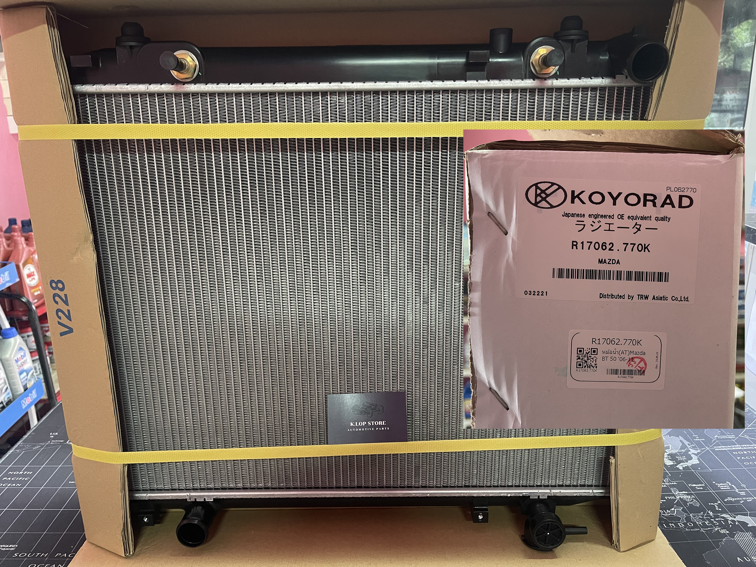 R17062.770K แผงหม้อน้ำ(KOYORAD) เกียร์(AT) FORD RANGER, MAZDA BT-50 2.5,3.0cc. FORD DURATORQ ปี 2006-2011