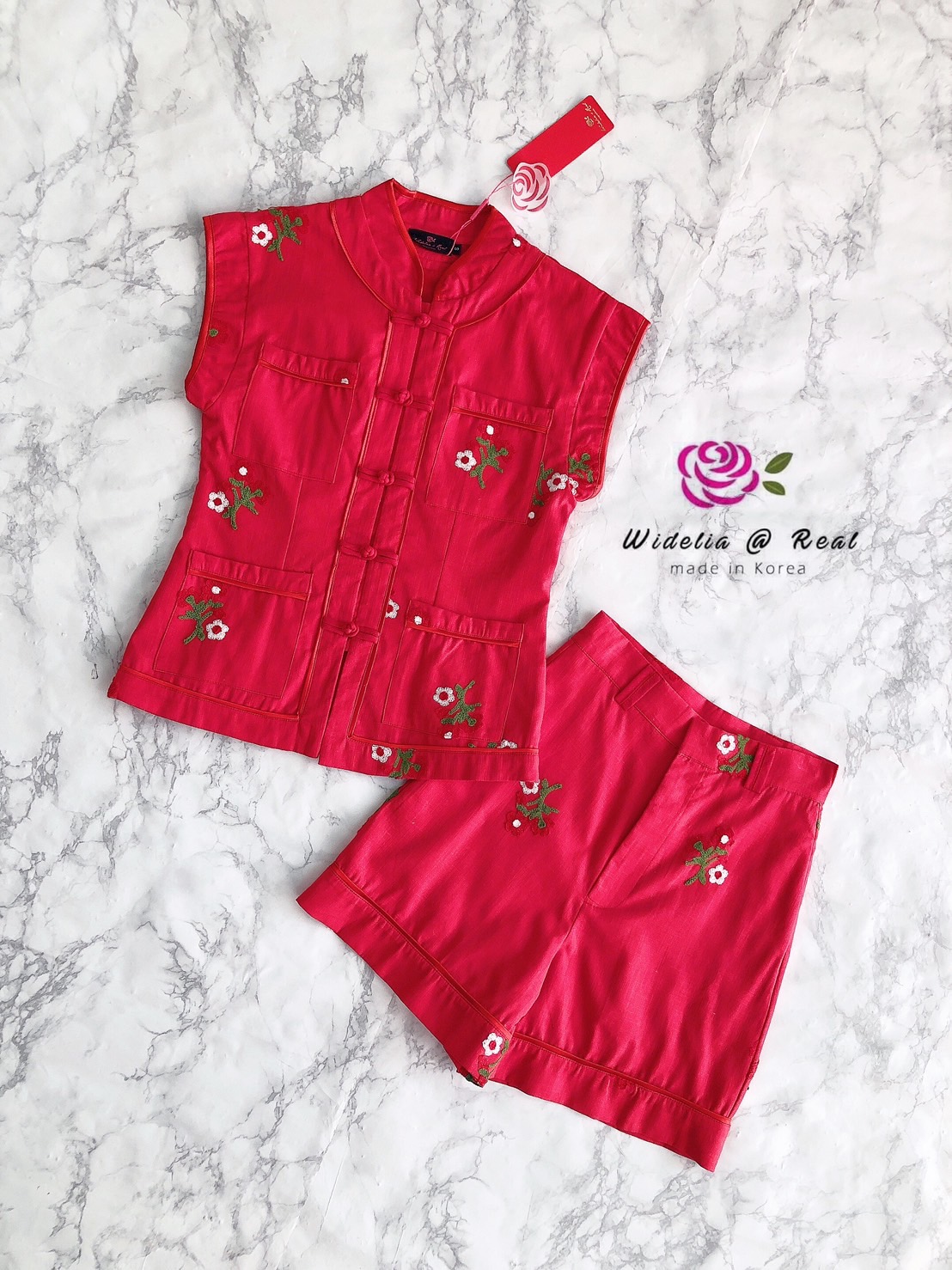 ASV Set Top & Pant เซ็ทเสื้อกี่เพ้ากับกางเกงขาสั้น