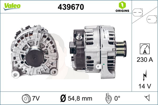 439670 ไดชาร์จ Valeo รุ่น BMW N57 Series 5 F10