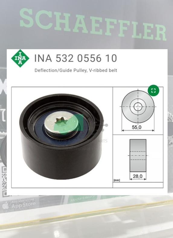 (INA) : ลูกรอก 55มม. BMW N47 N57 E84 E90 E60 F10 F02 E83 E70-1