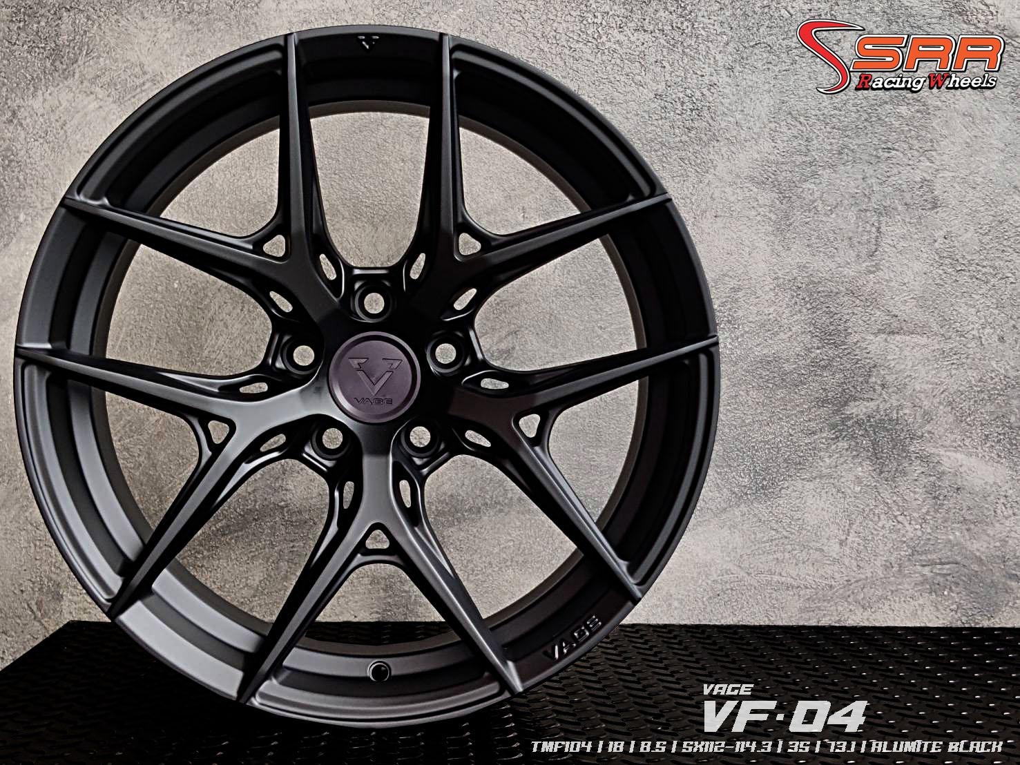 VAGE VF-04 ขอบ18 5H112/114.3 ET35 ALUMITE BLACK ราคาพิเศษ