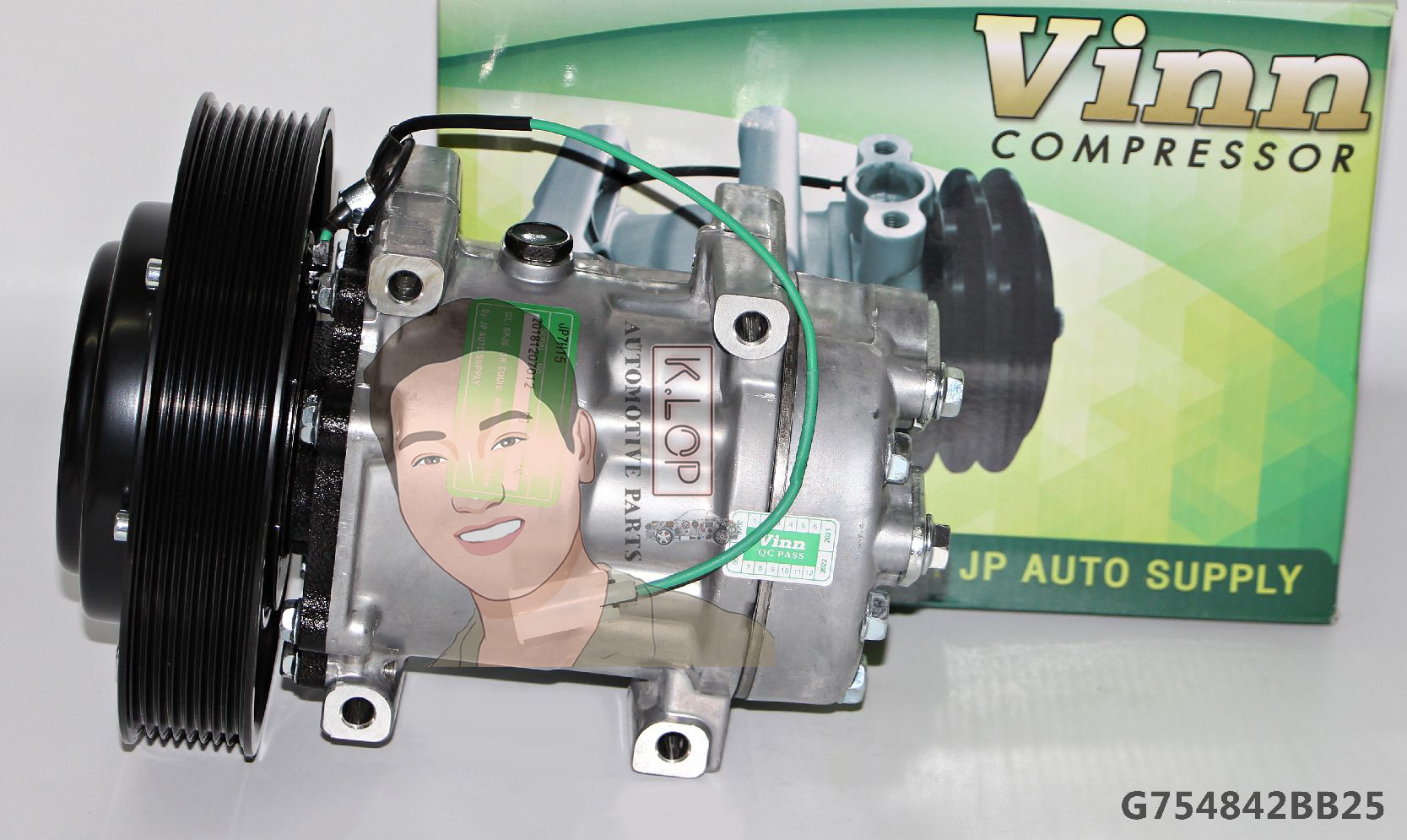 G754842BB25 คอมแอร์ยี่ห้อ Vinn (SD 7H15 VOLVO 180mm. 24V)