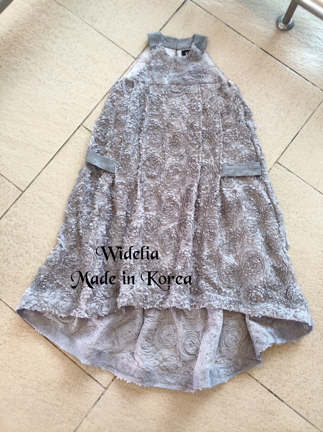 *พร้อมส่ง*CLT Dress :: เดรสแขนเว้าคอกลมชายเดรสหน้าสั้นหลังยาว