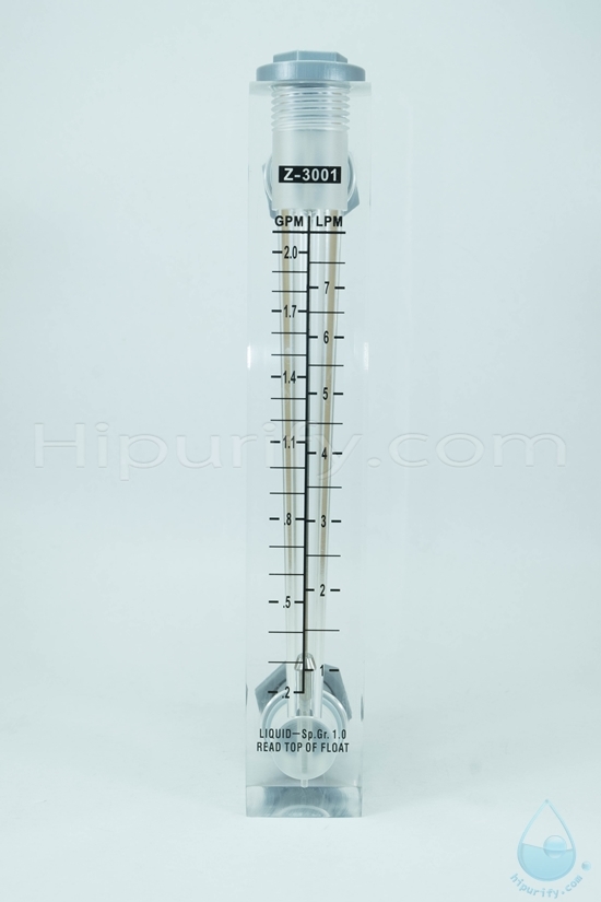 Flow Meter Z-3001 เครื่องวัดอัตราการไหล วัดได้ 0.2-2GPM/0.8-8LPM เกลียวนอก 1/2 นิ้ว (4 หุน)