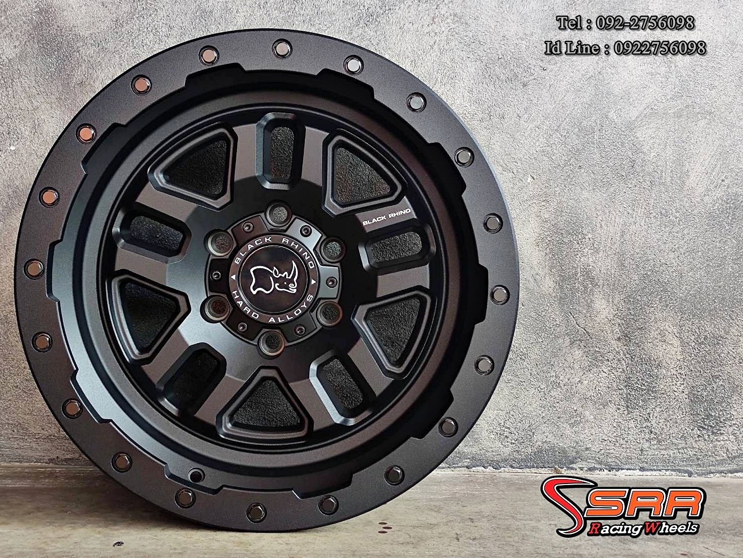 BLACK RHINO BARSTOW ขอบ18 6H139.7 ET12 TEXTURED MATTE BLACK