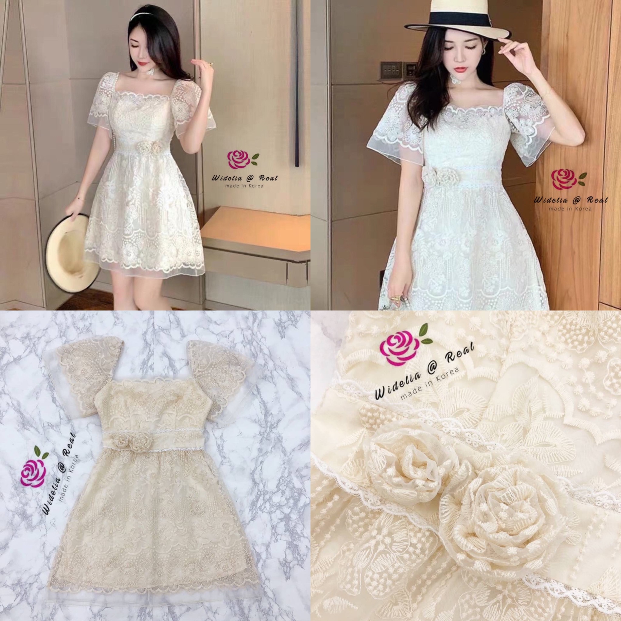 Korea Mini Dress มินิเดรสแขนสั้นแสนสวย