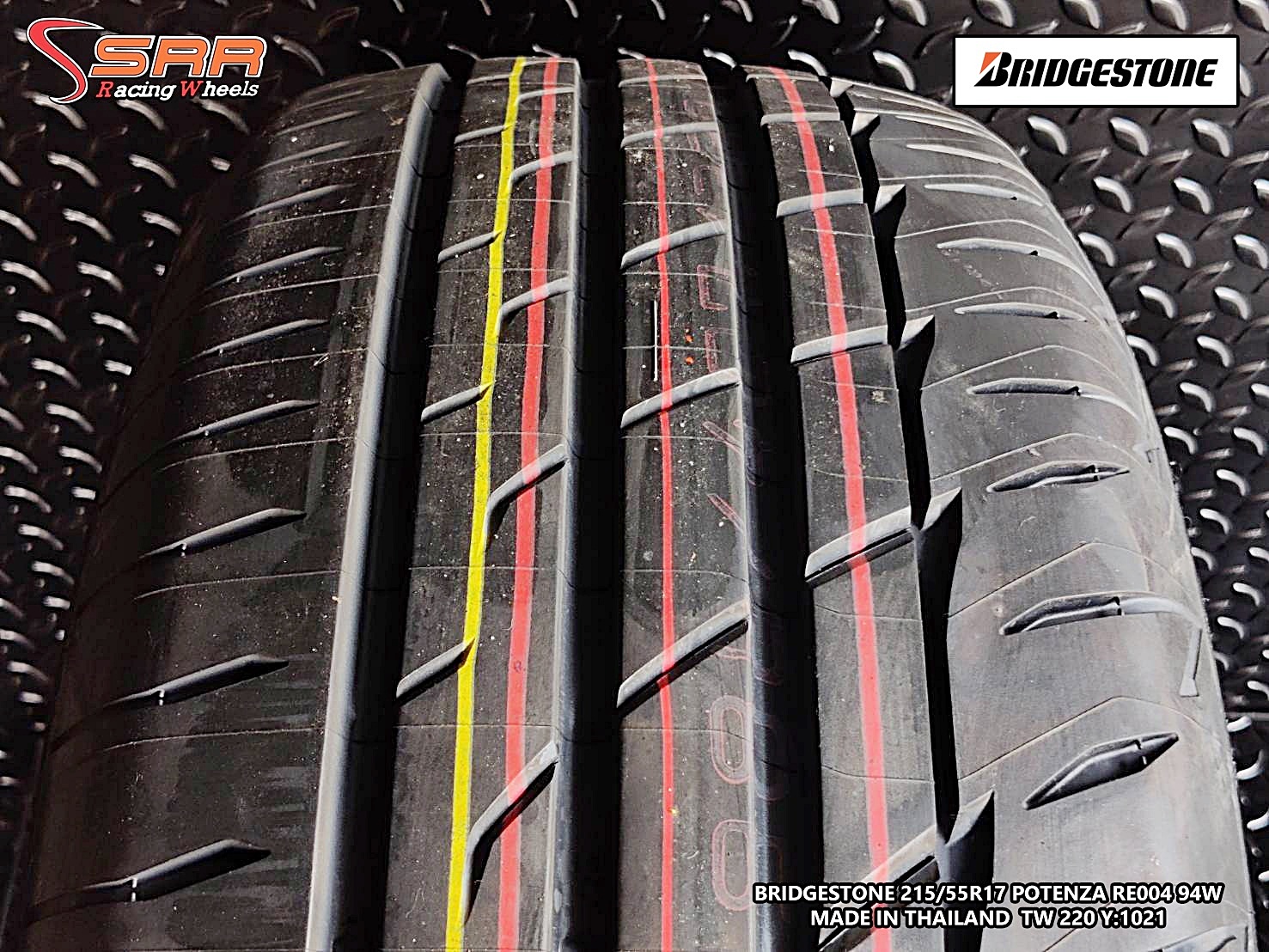BRIDGESTONE RE004 215/55R17 ยางใหม่ปี2021 ราคาพิเศษ