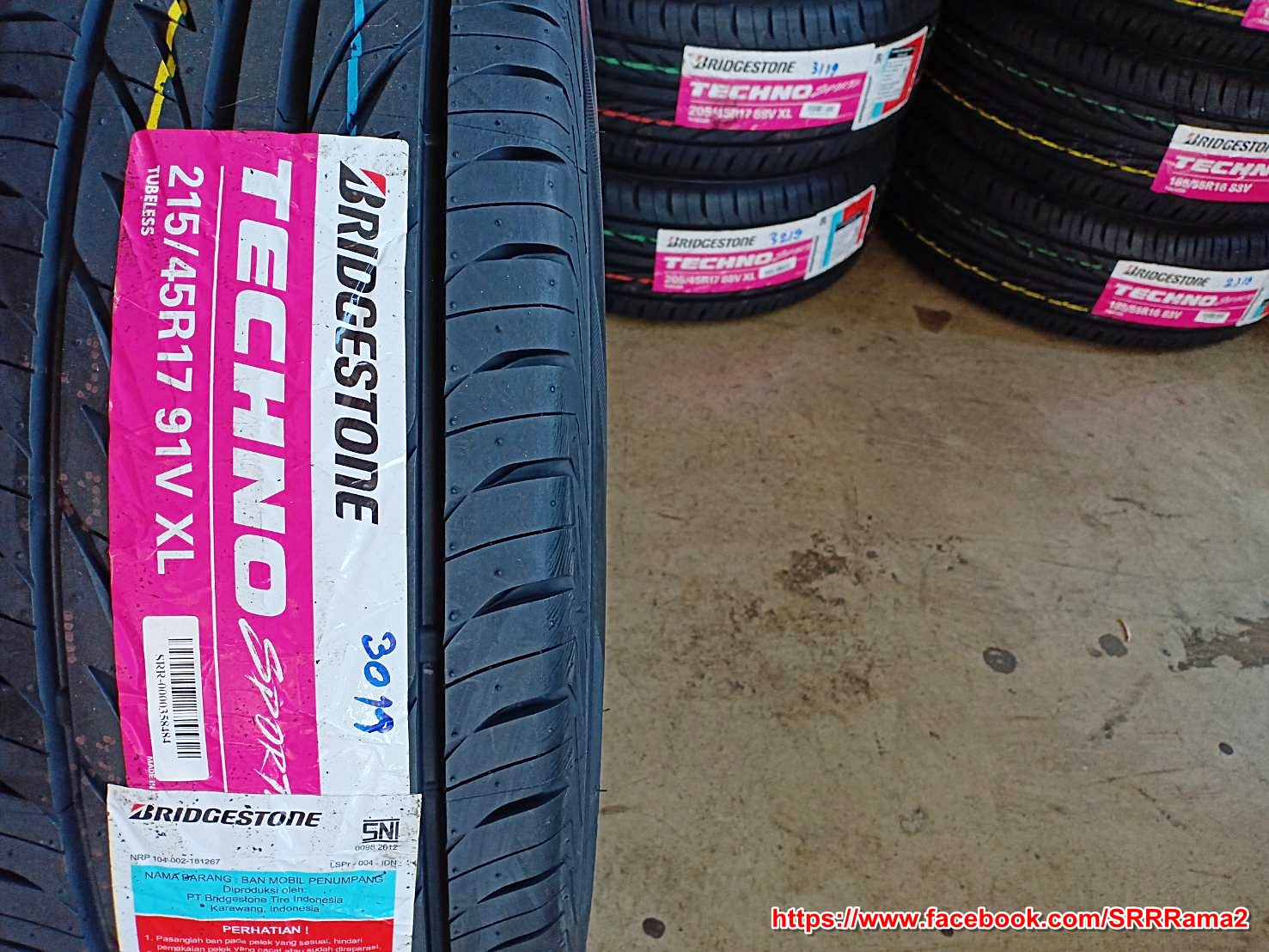 BRIDGESTONE TECHNO SPORTS 215/45R17 ยางใหม่ปี19 ราคาพิเศษ