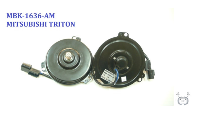 มอเตอร์พัดลม-แผงหม้อน้ำ (รหัสสินค้า MBK-1636-AM) MITSUBISHI STRADA ,TRITON ,PAJERO