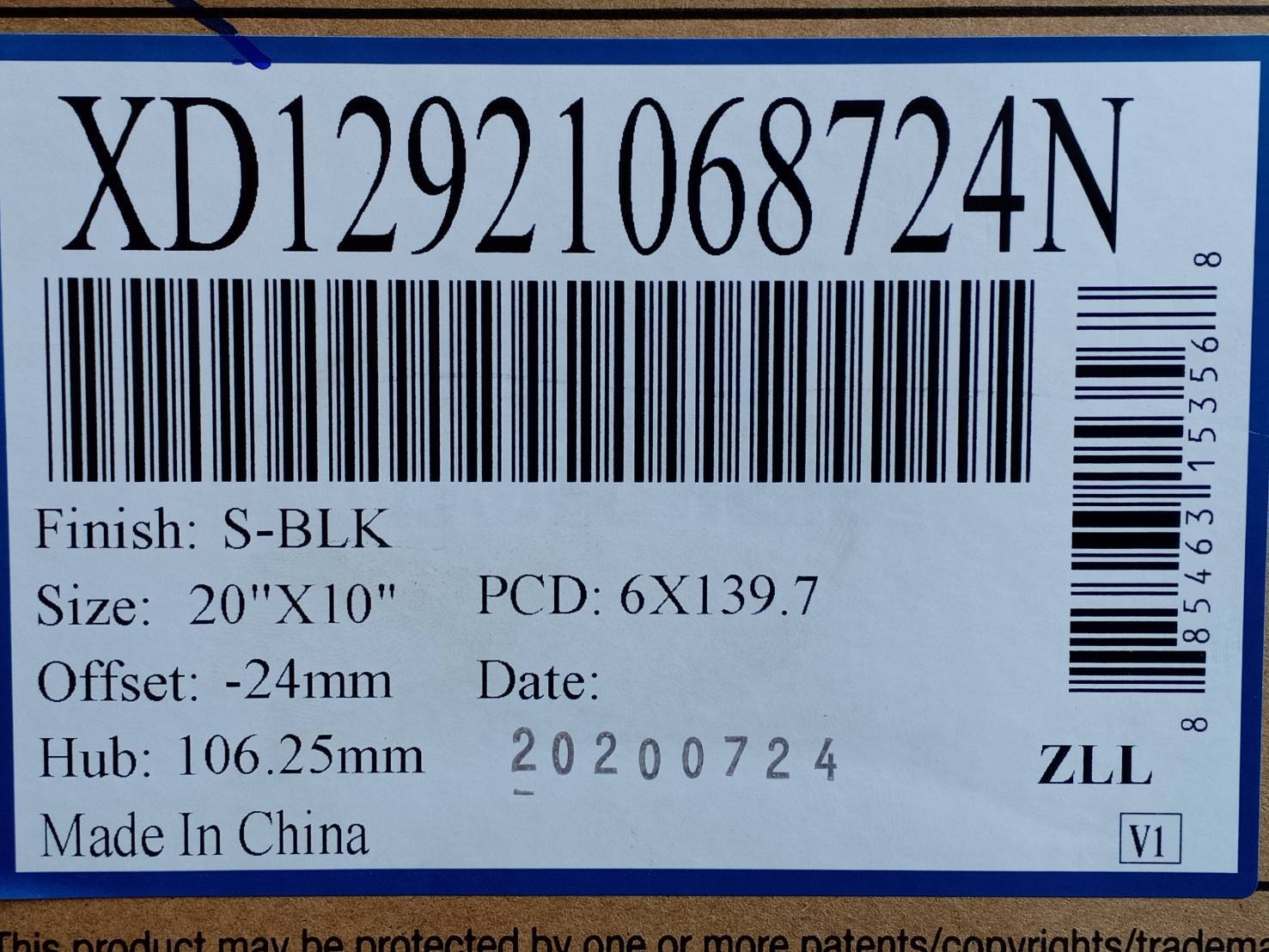 XD129 XD-SERIES 20x10 6H139.7 ET-24 S-BLK