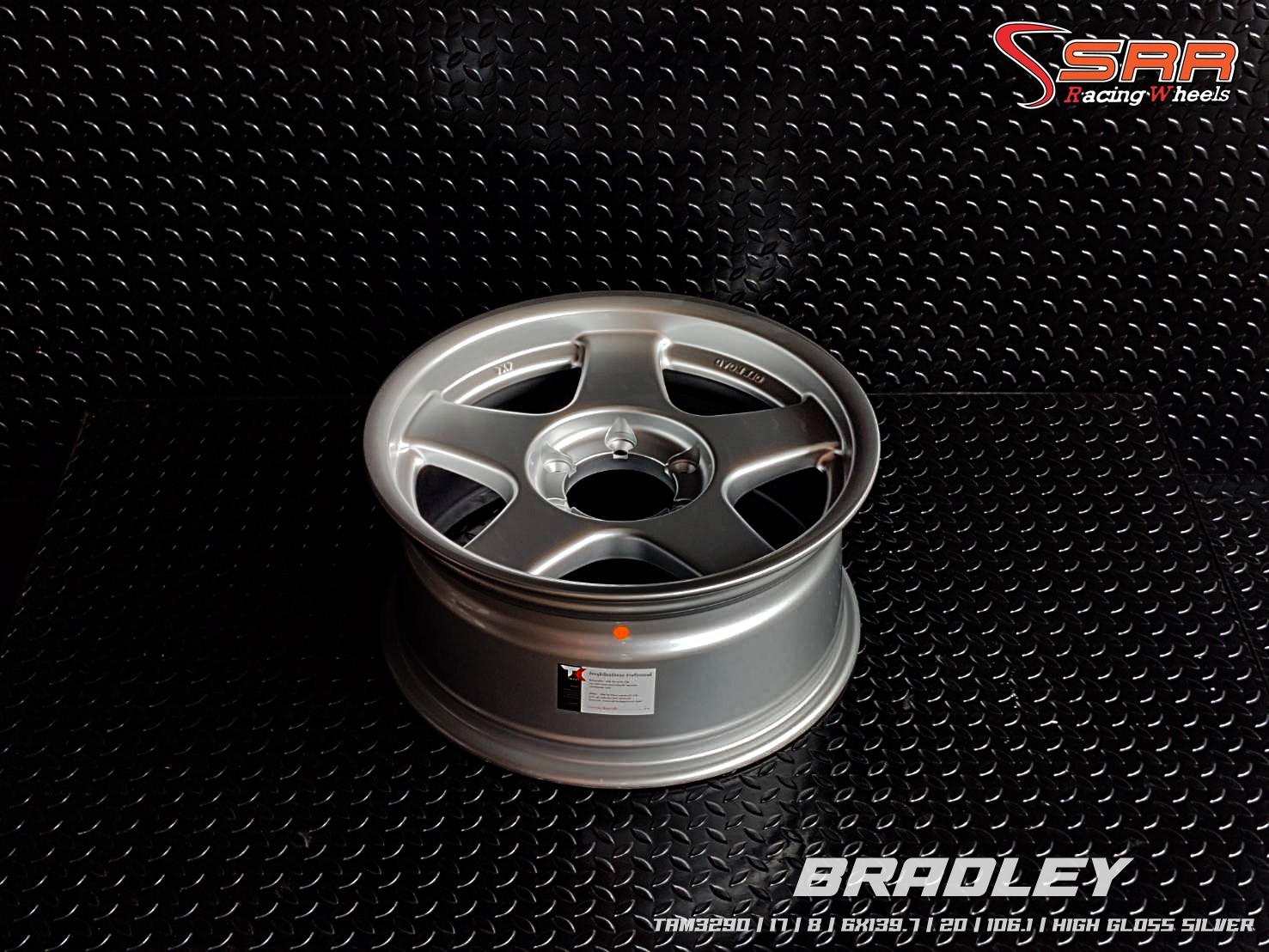 BRADLEY ล้อเบดเล่ย์ ขอบ17x8.0 6H139.7 ET20 HIGH GLOSS SILVER