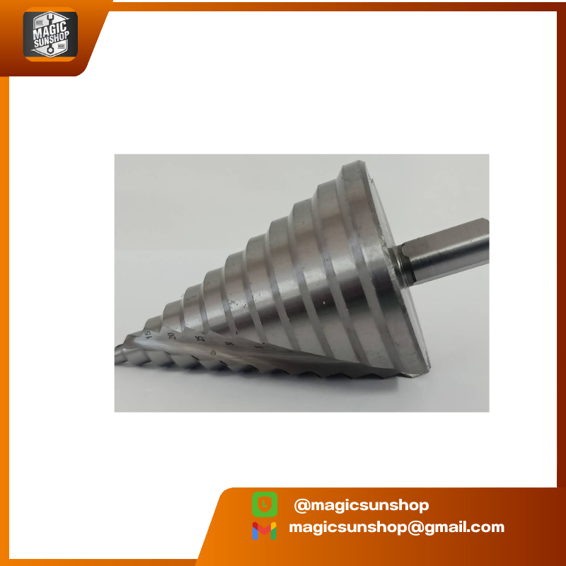 ST07 ดอกเจาะสเตนเลส step drill 6-60 mm เกรด HSS