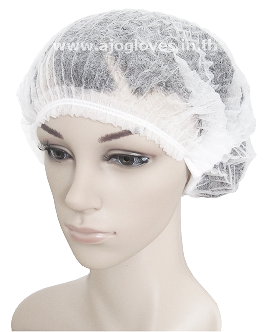 หมวกคลุมผมอนามัย สีเขียว 19"